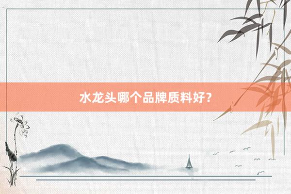 水龙头哪个品牌质料好？